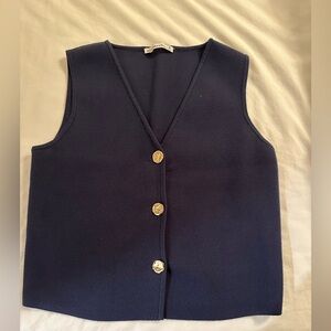 Abercrombie Navy Luxe Sweater Vest